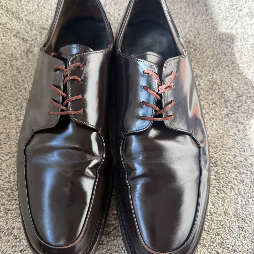 Prada men’s Classic Brown Leather shoes 11.5 US Size 45 EU size